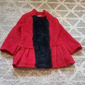 2 for $25 - Domoko Girls 4 (100 cm) Red & Black Coat